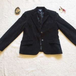 Raefaella Petites Black Velvet Blazer 12P